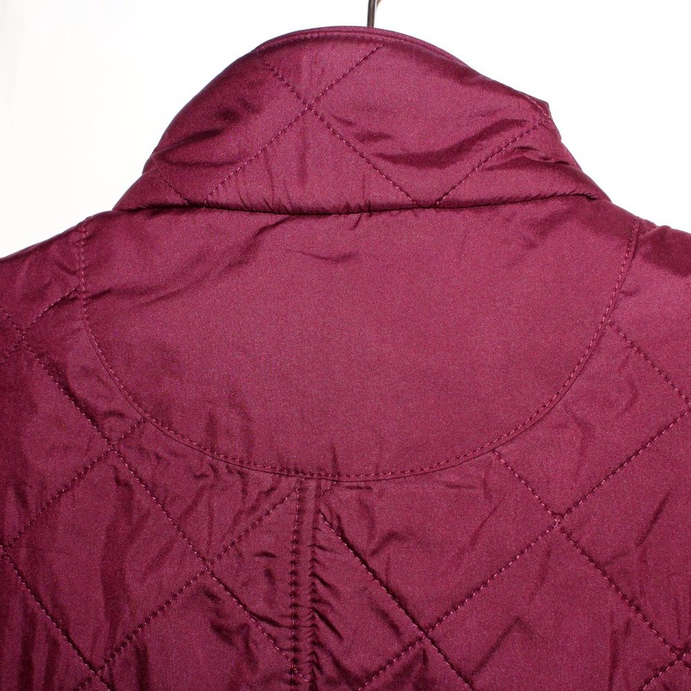 Talbots Maroon Quilted Fleece-Lined Vest - Picture 13 of 16